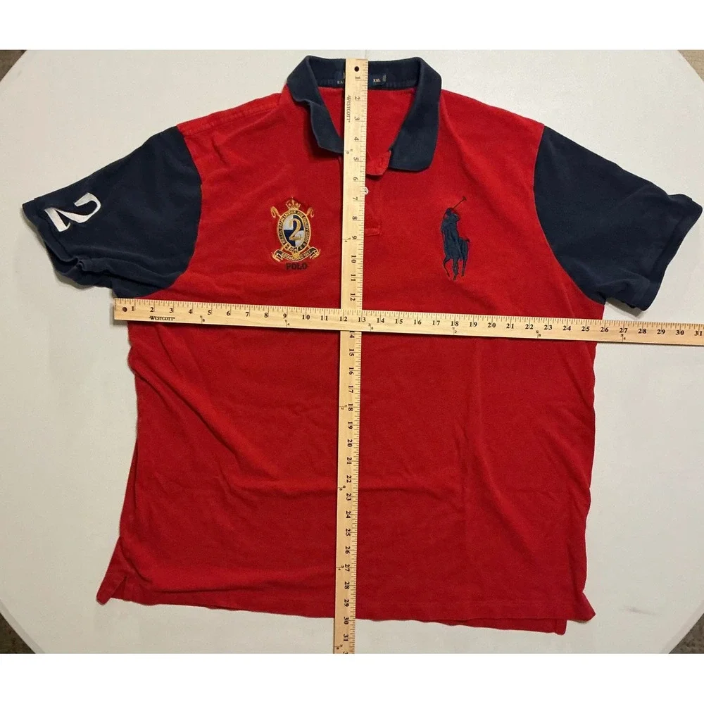 Polo Ralph Lauren Shirt Patriotic Big Pony Crest Classic Fit Preppy Mens 2XL